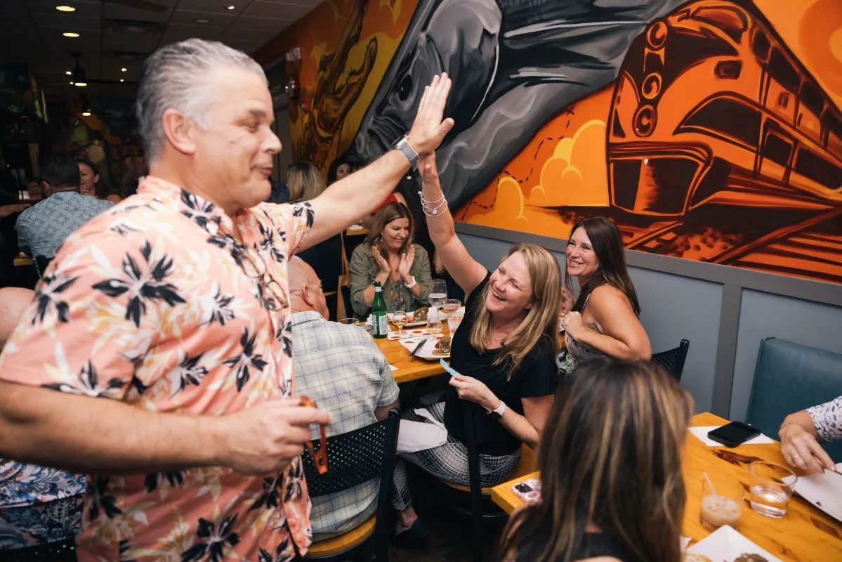 Guests enjoying themself at Leftover restaurant