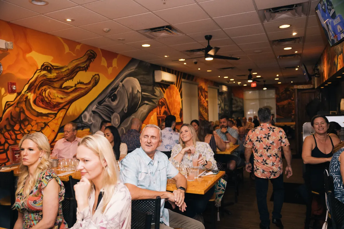 Guest at a Special event at Leftovers restaurant