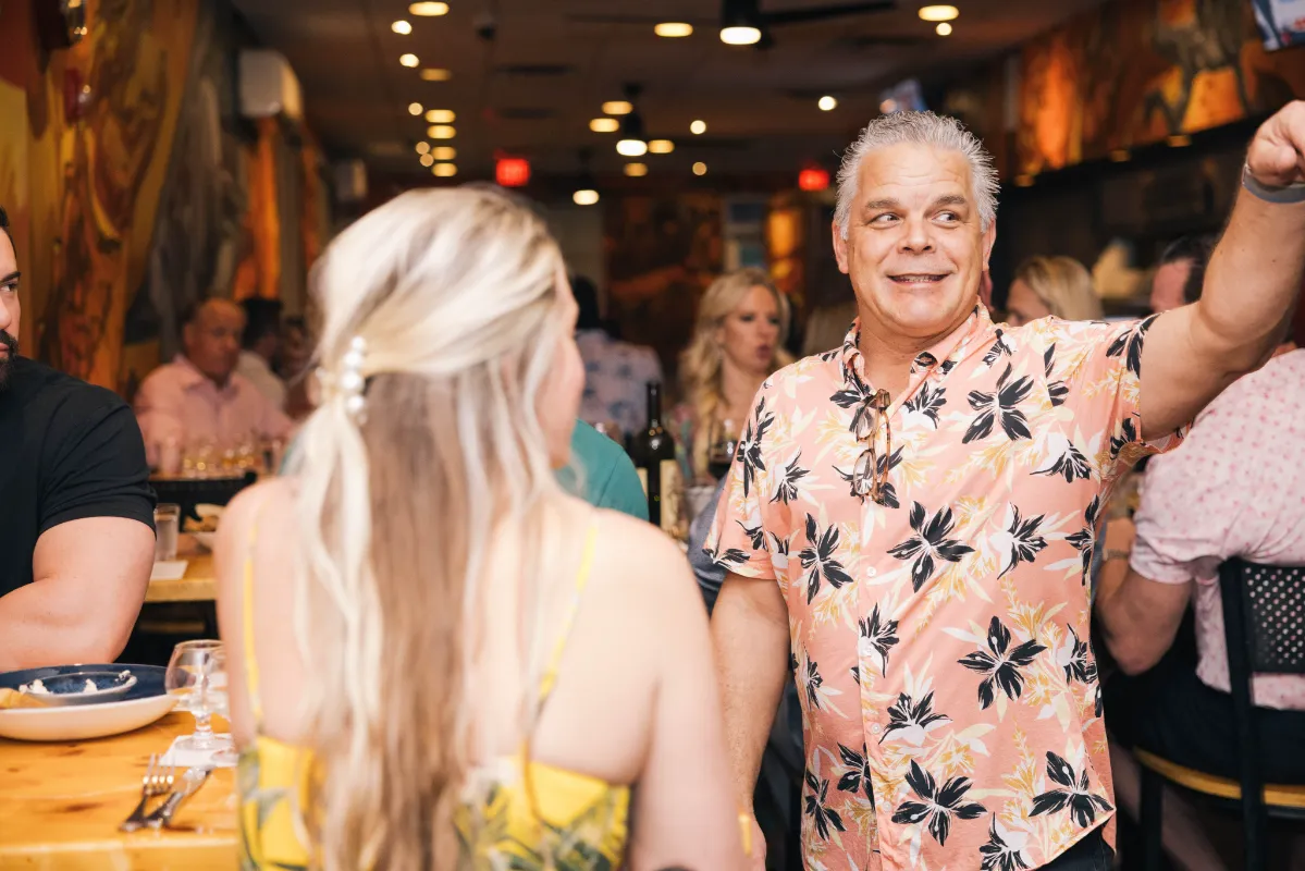 Guest at a Special event at Leftovers restaurant