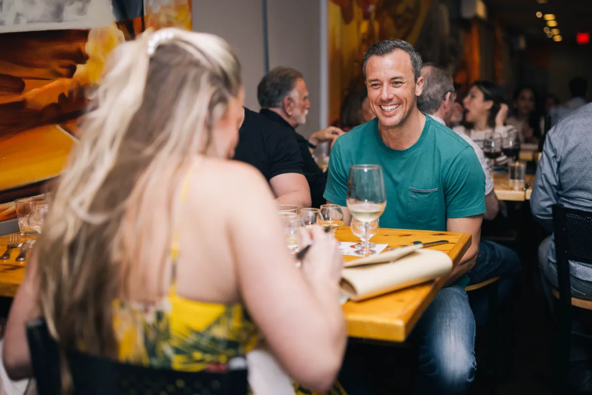 Guests enjoying a meal at Leftovers restaurant